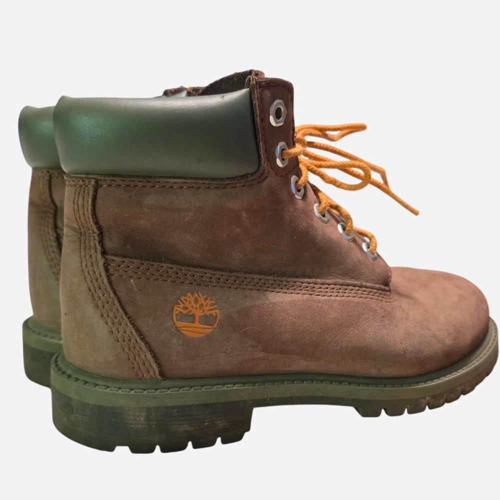 Timberland brown & orange boots size US 3 - Picture 2 of 8